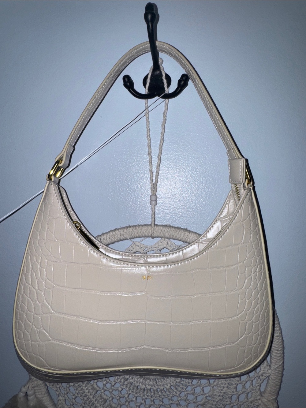 JW PEI Cream Hobo Shoulder Bag